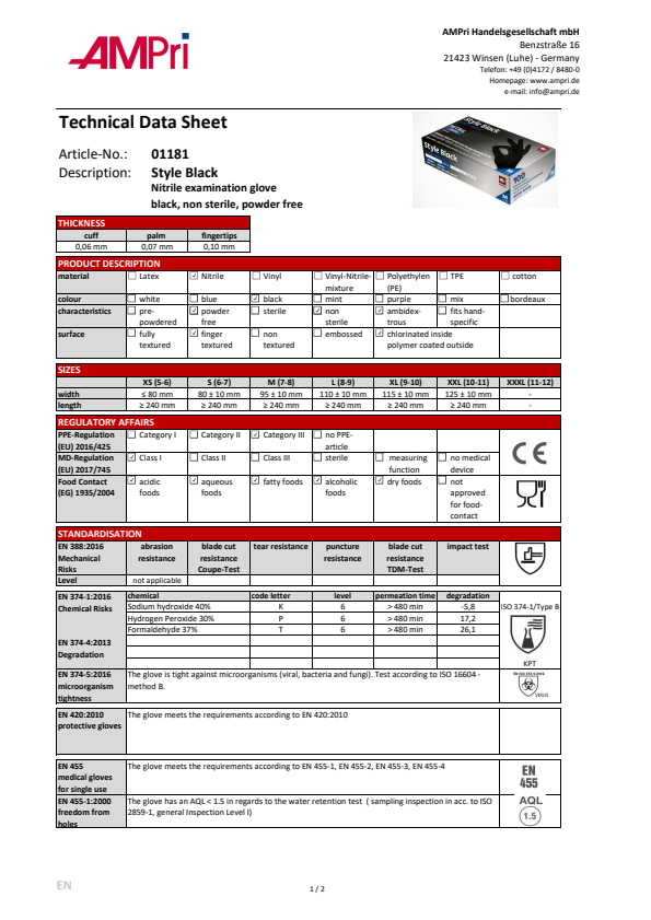 

Technical Data Sheet

